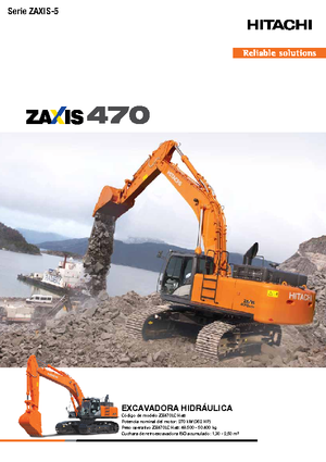 क्रॉलर एक्सकेवेटर Hitachi ZX 470 LCH-5