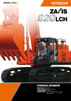 क्रॉलर एक्सकेवेटर Hitachi ZX 520 LCH-3