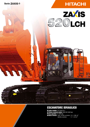 क्रॉलर एक्सकेवेटर Hitachi ZX 520 LCH-3