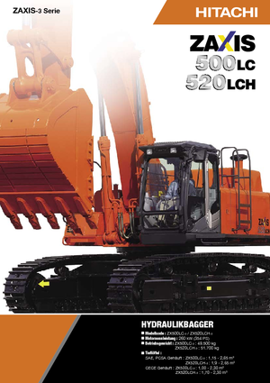 क्रॉलर एक्सकेवेटर Hitachi ZX 520 LCH-3