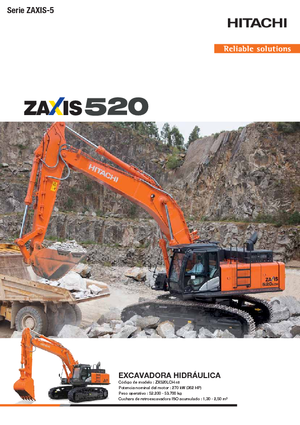 क्रॉलर एक्सकेवेटर Hitachi ZX 520 LCH-5