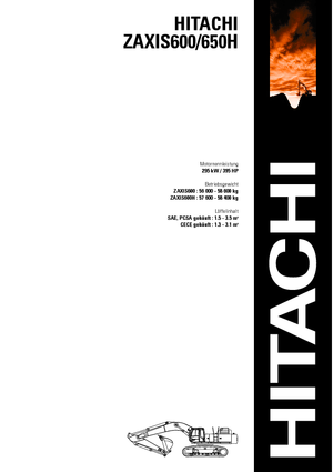 क्रॉलर एक्सकेवेटर Hitachi ZX 600