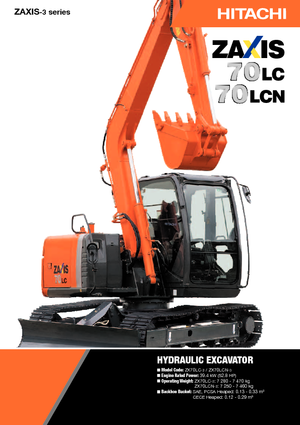 क्रॉलर एक्सकेवेटर Hitachi ZX 70 LC-3