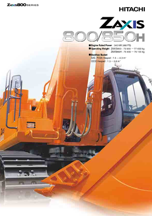 क्रॉलर एक्सकेवेटर Hitachi ZX 800