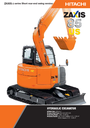 क्रॉलर एक्सकेवेटर Hitachi ZX 85 US-3