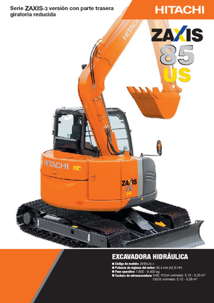 क्रॉलर एक्सकेवेटर Hitachi ZX 85 US-3