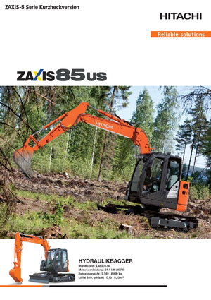 क्रॉलर एक्सकेवेटर Hitachi ZX85US-5A