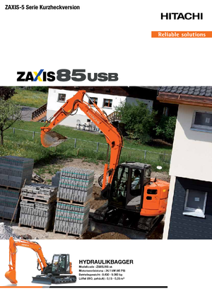 क्रॉलर एक्सकेवेटर Hitachi ZX85USB-5A