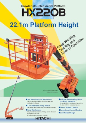 क्रॉलर टेलीस्कोपिक बूम लिफ्ट Hitachi HX 220 B