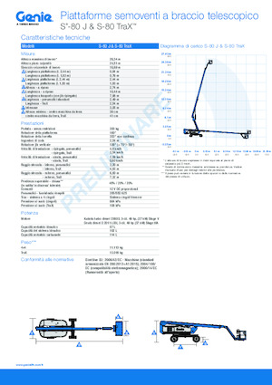 क्रॉलर टेलीस्कोपिक बूम लिफ्ट Genie S-80 J TraX