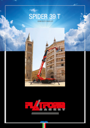 क्रॉलर टेलीस्कोपिक बूम लिफ्ट Platform Basket SPIDER 39 T