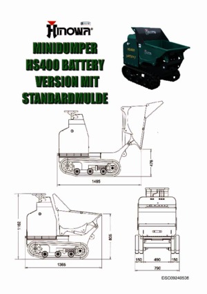 ट्रैक्ड डंपर Hinowa HS 400 Battery