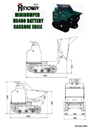 ट्रैक्ड डंपर Hinowa HS 400 Battery