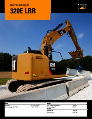 क्रॉलर एक्सकेवेटर Caterpillar 320E LRR