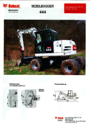 क्रॉलर एक्सकेवेटर Bobcat 444