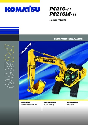 क्रॉलर एक्सकेवेटर Komatsu PC210-11E0