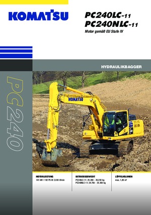 क्रॉलर एक्सकेवेटर Komatsu PC240LC-11E0