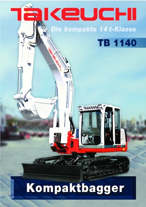 क्रॉलर एक्सकेवेटर Takeuchi TB 1140
