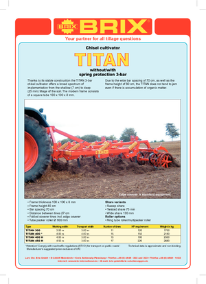 कल्टीवेटर Brix Titan 400 FA RPW Ø 600