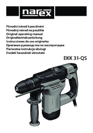 डिमोलिशन हैमर और ब्रेकर Narex EKK 31-QS