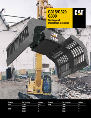 डिमोलिशन सॉर्टिंग ग्रैब Caterpillar G330