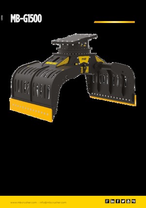 डिमोलिशन सॉर्टिंग ग्रैब MB Crusher MB-G1500