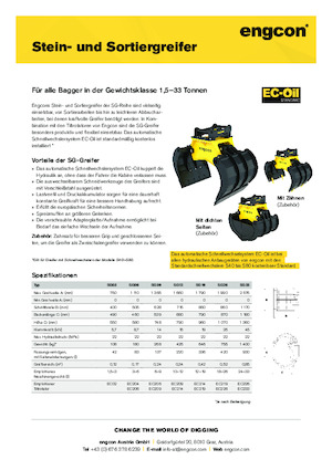 डिमोलिशन सॉर्टिंग ग्रैब engcon SG26