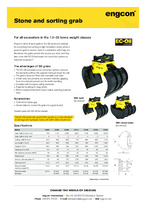 डिमोलिशन सॉर्टिंग ग्रैब engcon SG12