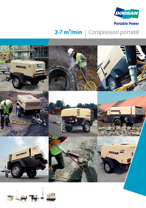 पोर्टेबल एयर कंप्रेसर - डीजल, इलेक्ट्रिक, गैसोलीन Doosan 7/72