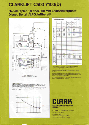 डीजल फोर्कलिफ्ट Clark C 500-y-100 D