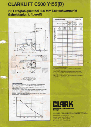 डीजल फोर्कलिफ्ट Clark C 500-y-155 D