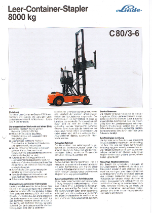 डीजल फोर्कलिफ्ट Linde C 80/5