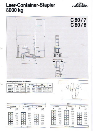 डीजल फोर्कलिफ्ट Linde C 80/7