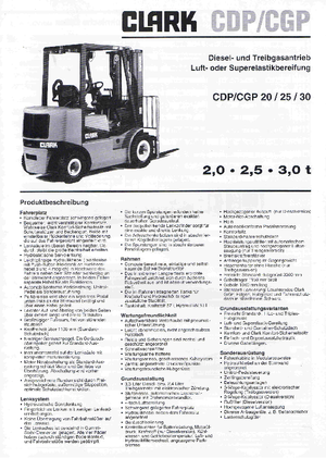 डीजल फोर्कलिफ्ट Clark CDP 25