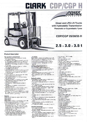 डीजल फोर्कलिफ्ट Clark CDP 35 H