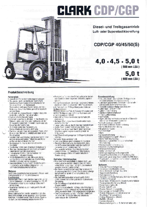 डीजल फोर्कलिफ्ट Clark CDP 50 S