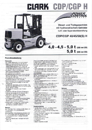 डीजल फोर्कलिफ्ट Clark CDP 50 H