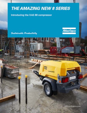 पोर्टेबल एयर कंप्रेसर - डीजल, इलेक्ट्रिक, गैसोलीन Atlas Copco XAS 88 Kd