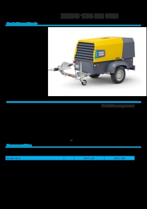 पोर्टेबल एयर कंप्रेसर - डीजल, इलेक्ट्रिक, गैसोलीन Atlas Copco XATS 138 Kd