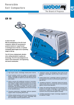 रिवर्सिबल वाइब्रेटरी प्लेट कॉम्पेक्टर weber mt CR 10