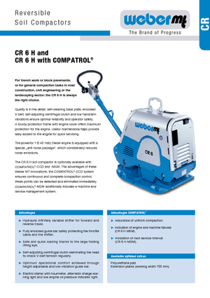 रिवर्सिबल वाइब्रेटरी प्लेट कॉम्पेक्टर weber mt CR 6 H-CCD