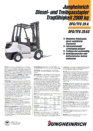डीजल फोर्कलिफ्ट Jungheinrich DFG 20 A