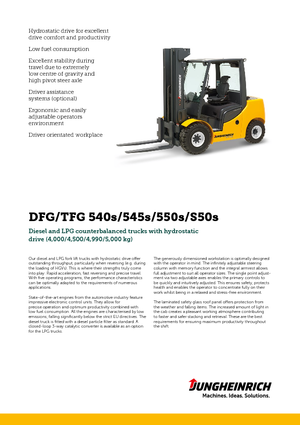 डीजल फोर्कलिफ्ट Jungheinrich DFG S50s