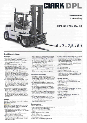 डीजल फोर्कलिफ्ट Clark DPL 60