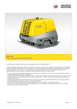 रिवर्सिबल वाइब्रेटरी प्लेट कॉम्पेक्टर Wacker Neuson DPU130Le