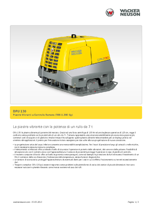 रिवर्सिबल वाइब्रेटरी प्लेट कॉम्पेक्टर Wacker Neuson DPU130Le