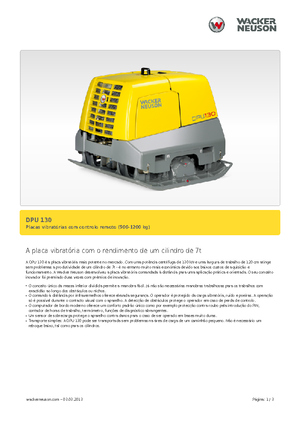 रिवर्सिबल वाइब्रेटरी प्लेट कॉम्पेक्टर Wacker Neuson DPU130Le