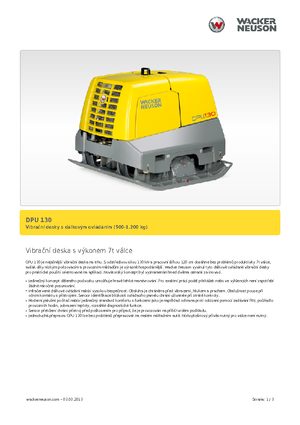 रिवर्सिबल वाइब्रेटरी प्लेट कॉम्पेक्टर Wacker Neuson DPU130Le