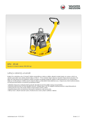 रिवर्सिबल वाइब्रेटरी प्लेट कॉम्पेक्टर Wacker Neuson DPU 2560Hts