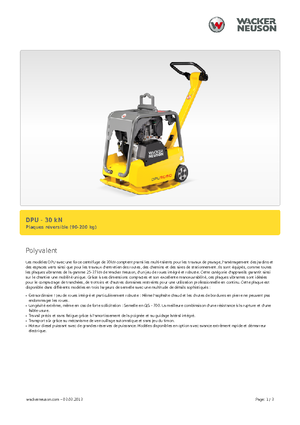रिवर्सिबल वाइब्रेटरी प्लेट कॉम्पेक्टर Wacker Neuson DPU3060H